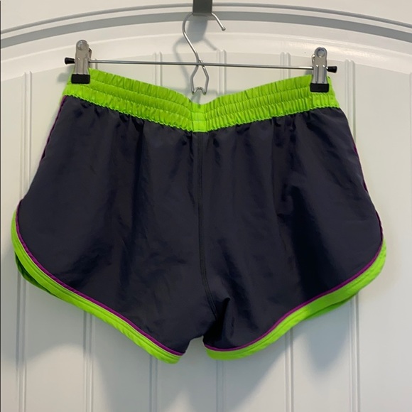 Grey & Lime Green Under Armour Workout Shorts, XS - Picture 2 of 6